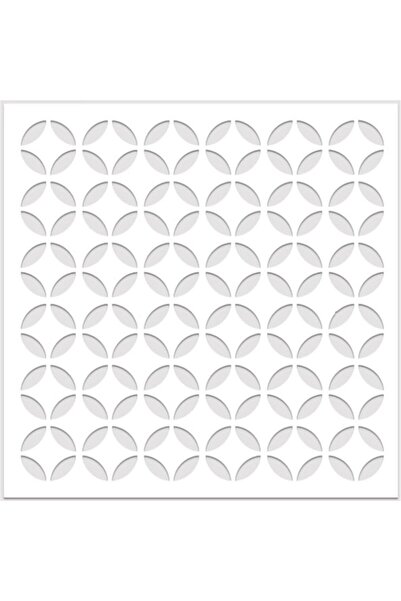 Dekotavan 12'li Dekoratif Tavan Paneli Yıldız (60X60) Beyaz - Beyaz