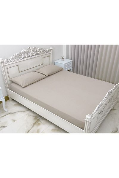 MEYHOME غطاء وسادة مطاطي من القطن 100% (بيج)