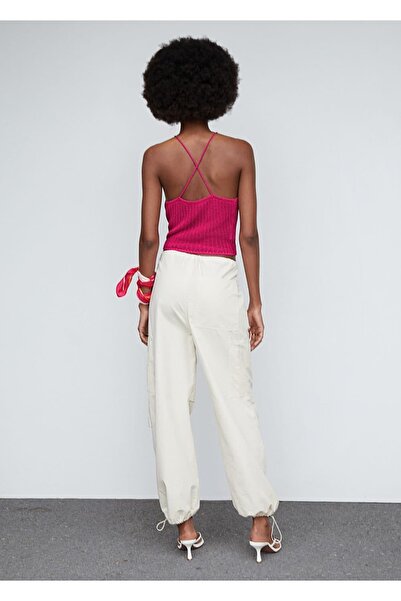 MANGO Woman Halter Yakalı Kroşe Bluz