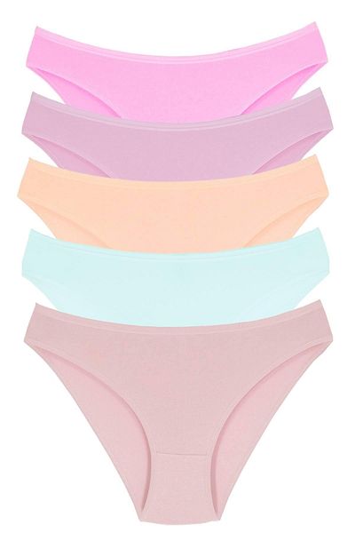 Newlilla 1001 Damen 5-teiliges Daily Slip Höschen V19
