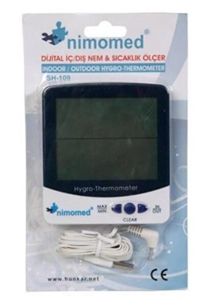 Nimomed Dijital Iç / Dış Nem Sıcaklık Ölçer