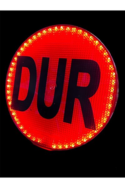 Genel Markalar Eras Işıklı Servis Dur Levhası Ledli Dur Tabelası (30CM)