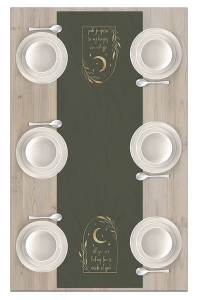 Bertille Home Series 140x40 Cm Digital Printed Minimalist Runner