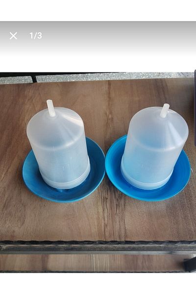 NURDAĞ HIRDAVAT Chick Food Bowl 0.75 +Chick Water Bowl 0.75 Total 4 Pieces Shipping