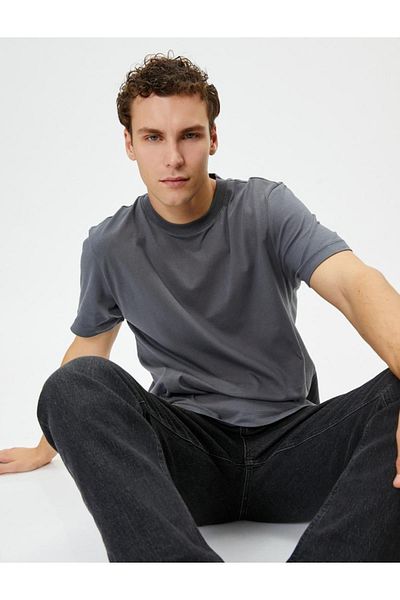 Koton Men's Anthracite T-Shirt - 4sam10160hk