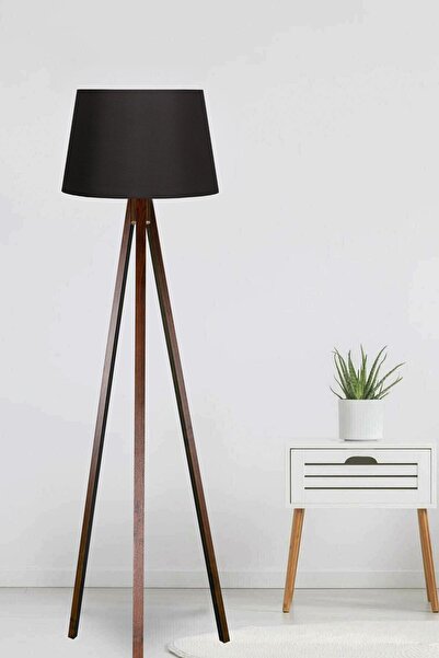 Genel Markalar 3 Ayaklı Tripod Lambader Siyah Kahve LY564