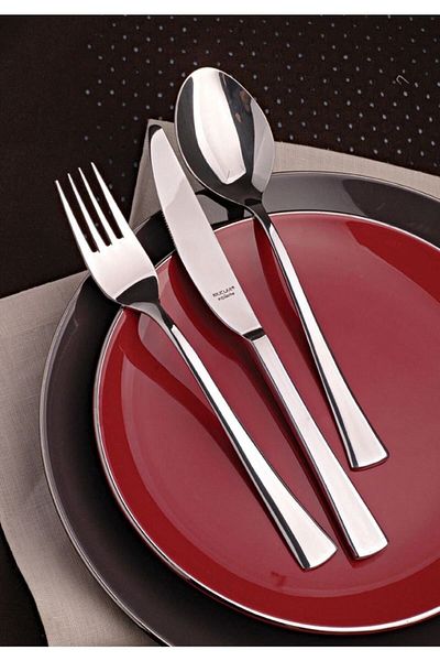 Viyalente Swords 12-Piece Fountain Dessert Spoon Stainless Steel