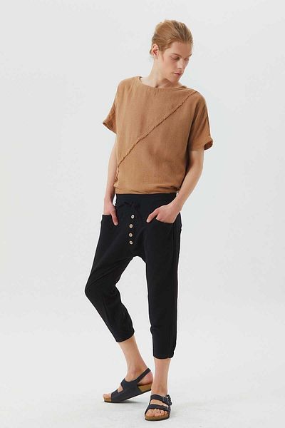 Clandestino Buttoned Front Loose Men's Baggy Trousers