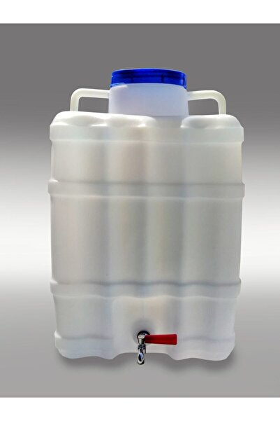 BULUT 16 Litre Asmalı Metal Musluklu Beyaz Bidon