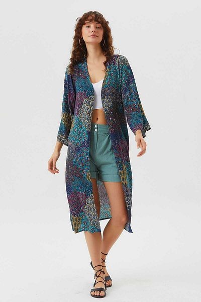 Clandestino Kimono boem cu mâneci lungi