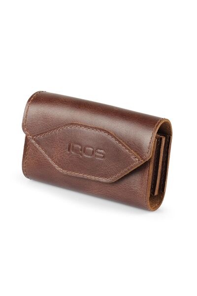 LONDO Iqos 3.0  Iqos 3 Duo IQOS 2.4 için Uyumlu Hakiki Deri Taşıma Kılıfı - Taba