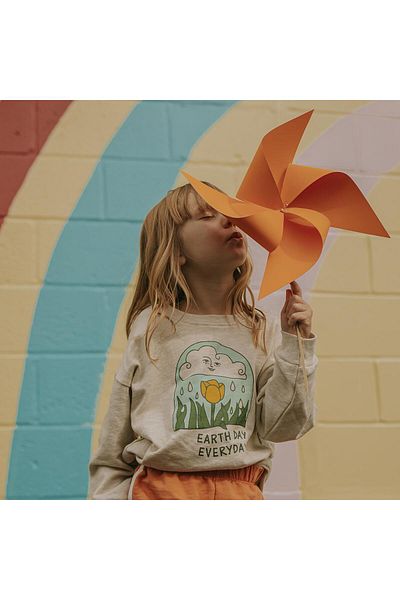 Antebies "Earth Day" Printed Sweatshirt - Planet Earth Themed