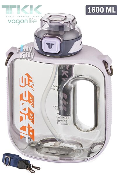 Vagonlife Tkk 1600 ml - Tritan Water Bottle with Dual Use Straw Bpa Free Stra...