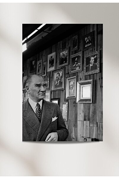 Hobiart Atatürk 33x48 Poster Duvar Posteri Çift Taraflı Bant Hediye