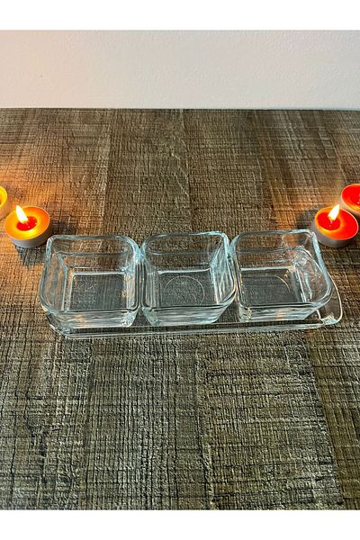 DİBA AVM 3+1 GLASS Breakfast Sauce Bowl - Comfortable Cut