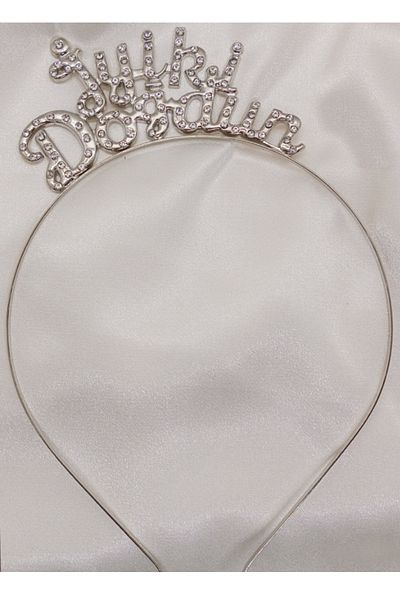ELGALA Metal Stoned Good Birthday Written Crown Decoration Crown