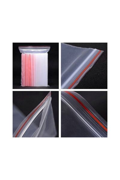 Merpak Ambalaj Kilitli Torba 8x10 Cm 100'lü Kilitli Buzdolabı Poşeti Şeffaf Kilitli Saklama Poşeti Kilitli Poşet
