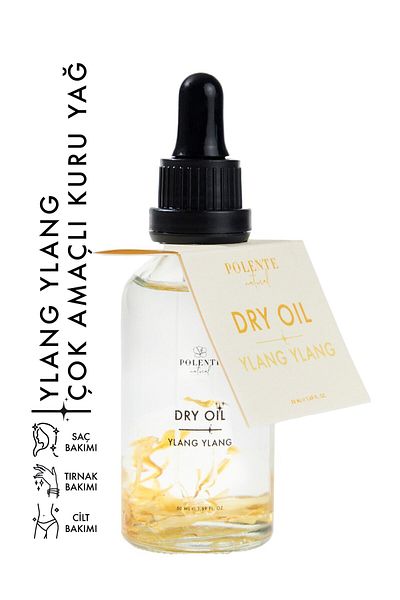 Polente Natural Ylang Ylang Dry Oil 50ml - Dry Oil for Various Purposes