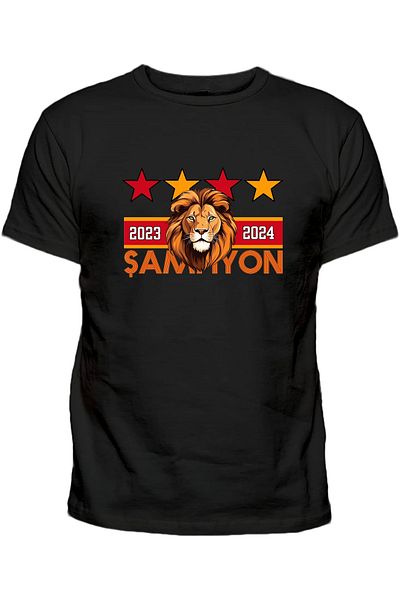 Efendioğlu Design 2024 Champion Printed Cotton Children's T-Shirt
