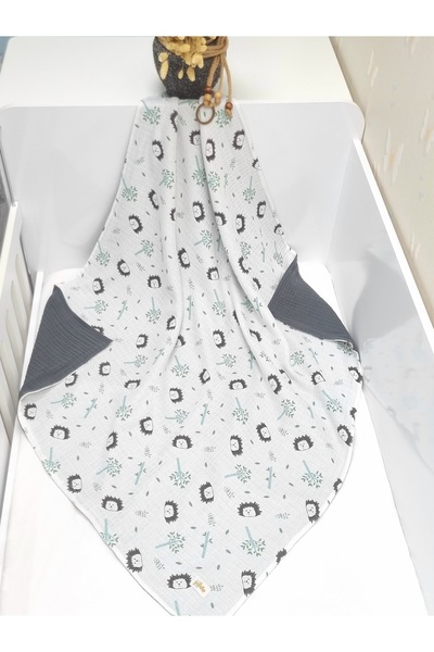 Yada Baby بطانية أطفال من الموسلين بأربع طبقات - 100% قطن عضوي