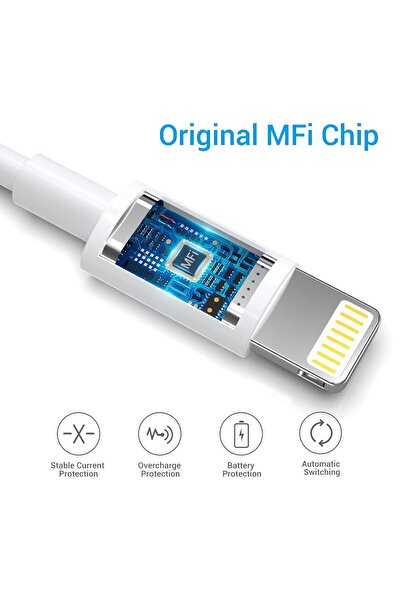 2K Original İphone Uyumlu 5 6 7 8 X Xr Xs/11/12/13/14/14 Pro Şarj Ve Data Kab...