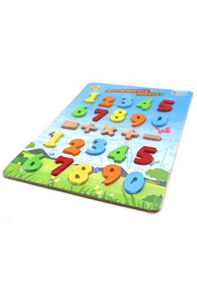 BEMİ Puzzle Ahşap Oyuncak Baskılı Matematik