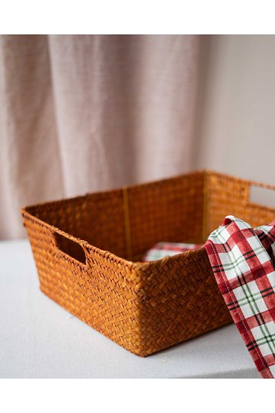 KaiHome Ορθογώνιο καλάθι Bamboo - Organizer και Organizer