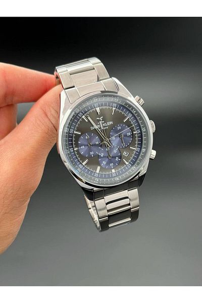Daniel Klein Exclusive Silver Men's Wristwatch 3 Atm Waterproof Functions Active
