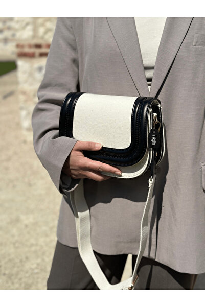 Night Чорна полотняна сумка - з плетеним візерунком і шкіряними деталями, жіноча ручна та плечова сумка