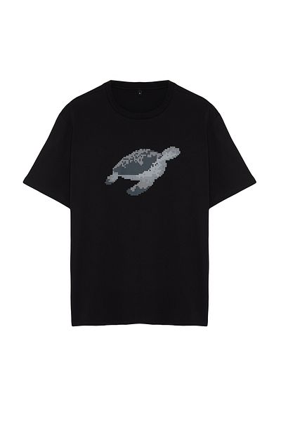 Trendyol Collection Black Animal Print - 100% Cotton Organic T-Shirt Tmnss24Ts00170