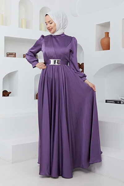 marwella Ayna Saten Abiye - Lila