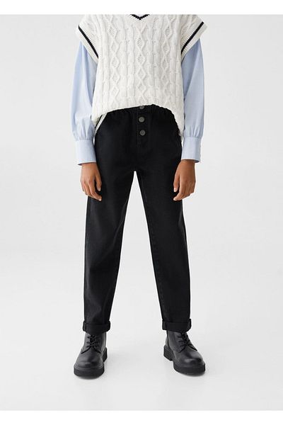 MANGO Kids Jeanshose aus Baumwoll-Paperbag