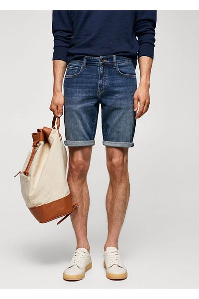 MANGO Man Jeans-Bermudashorts im Slim Fit