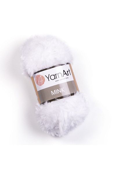 Yarnart Mınk - Φτερωτό Χέρι Πλεκτό Νήμα Λευκό-345