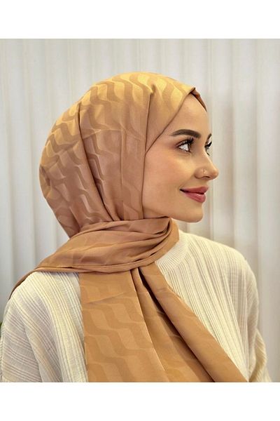 Misa Brown and Nude Colored Waterway Shawl