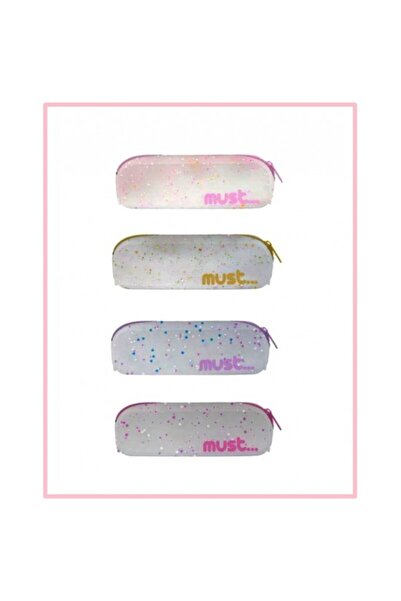 MUST Silikon Kalem Çantası Confetti 20X5X6 - 1 adet