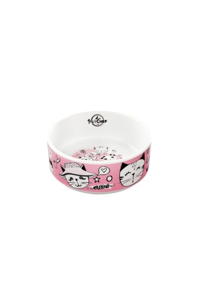Pet Chef Porselen Kedi Mama Kabı 12 cm Duman