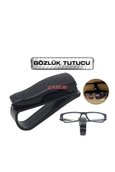 Asegaraj Carub Oto Gözlük Tutucu Klips Siyah-1 Adet