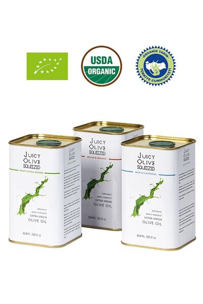 JUICY OLIVE SQUEEZED Organik Erken Hasat Natürel Sızma Zeytinyağı | Üçlü Lezz...