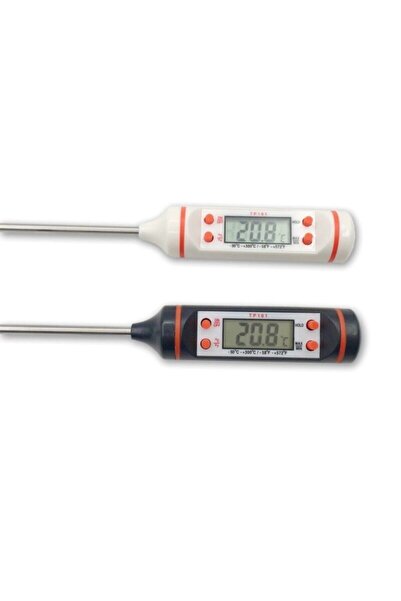 Genel Markalar Siyah Dijital LCD Gıda ve Yemek Termometresi Batırmalı Mutfak Ölçüm Aleti