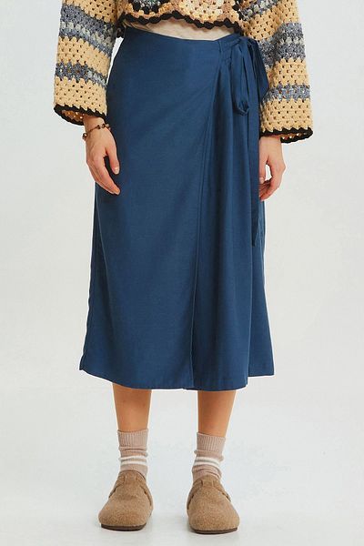 Clandestino Μονόχρωμο παντελόνι με φούστα Navy Blue