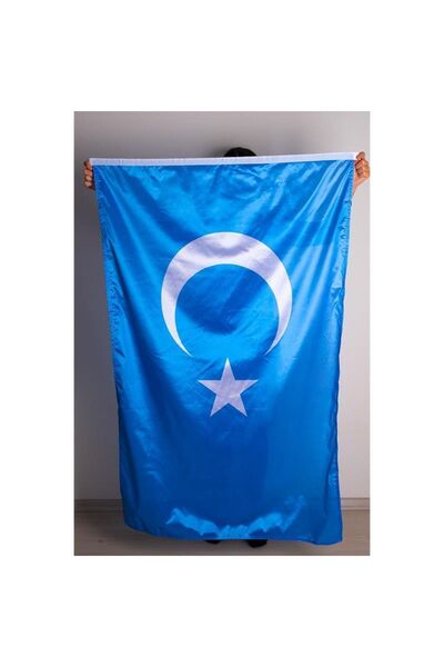 ZC Bayrak Doğu Türkistan Milli Gönder Bayrağı Raşel Dijital Baskı 400x600