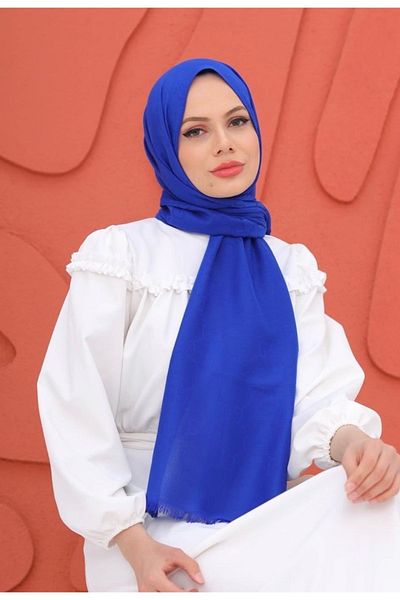 Misa Indigo Blue Cotton Shawl - Saks Blue Design
