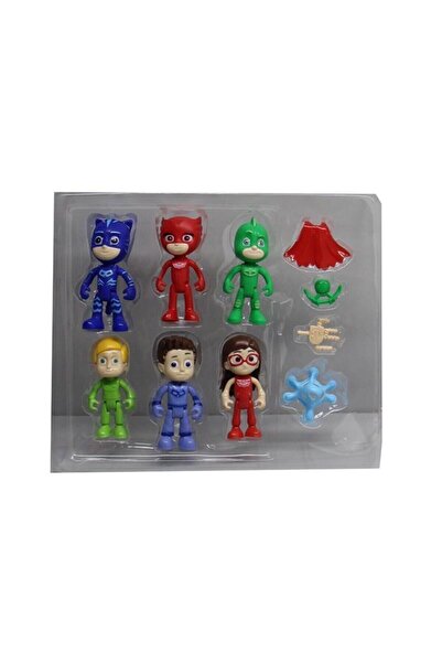 Genel Markalar Kutulu 6 Lı Karakter Pj Masks 6'lı Pijamaskeliler Figür Seti F...