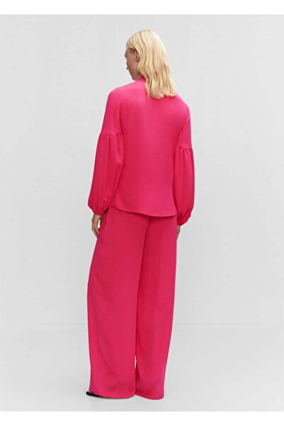 MANGO Woman Elastik belli wideleg pantolon