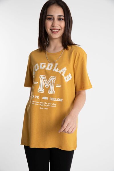 Mood Lab Μπλουζάκι Unisex με κοντό μανίκι Moodlab printed