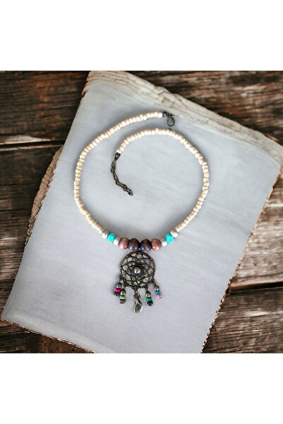 LeylanTakı قلادة نسائية أصلية باللون البيج