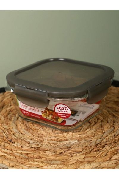 Viyalente 2 Lock & Lock Euro Oven & Storage Container Square 500 ml Gray -| 400°C Safe as Heat