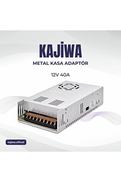 KAJİWA Mervesan 12v 40a Metal Kasa Adaptör Fanlı - Trafo 480 Watt -mrwpower