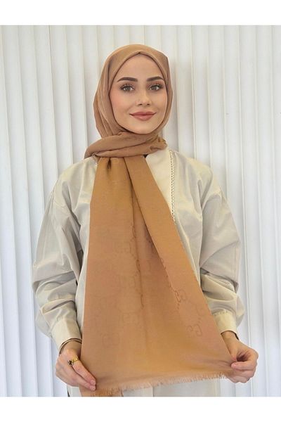 Misa Light Brown Cotton Shawl